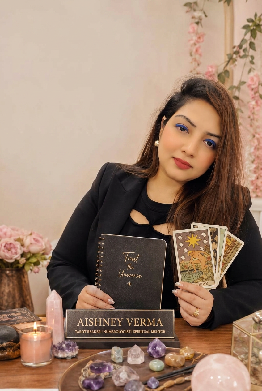 Portrait of Aishney Verma, founder of Mystara Guidance